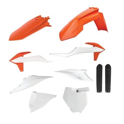 Polisport KTM Plastic Kit SX SXF 2019 2022 Orange White Black Motocross Fairings