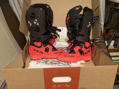 TCX COMP EVO 2 MICHELIN BLACK RED MX MOTOCROSS DIRT BIKE MOTORCYCLE BOOTS