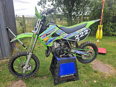 2010 Kawasaki Kx 65 Cc Mx Bike Manual Clutch 2 Stroke Kids Learner small wheel