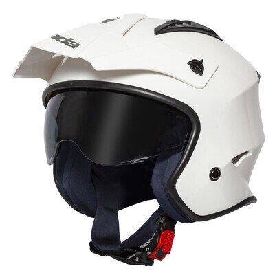 Spada Trials Helmet Rock Small Gloss White Road Off Road Motorbike Motorcycle