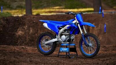 Yamaha YZ 250F, 2024, Blue Motocross Motorcycle. Yamaha YZ 250F, 2024, Blue Motocross Motorcycle.