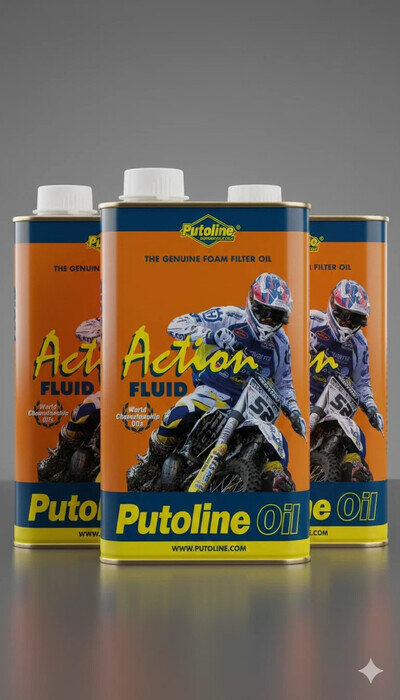 3xPutoline Action Fluid Foam Air Filter Oil, Motocross MX Trials Enduro 3 Litres