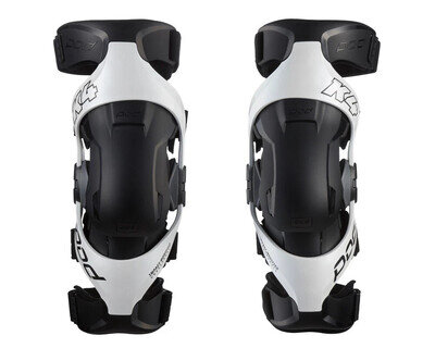 NEW POD K4 2.0 KNEE BRACES WHITE PAIR MOTOCROSS MX ENDURO ADULT GUARDS M/L
