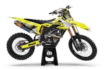 Suzuki Motocross MX Graphics Decal Sticker Kit Tesum | RM RMZ DRZ All Models