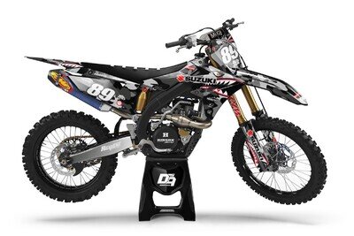 Suzuki Motocross MX Graphics Decal Sticker Kit Fletchy | RM RMZ DRZ All Models