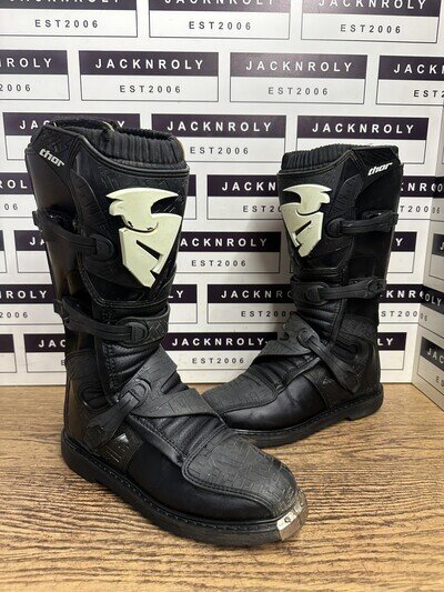 Thor Blitz MX Boots Black Motocross Enduro Off Road - US 12 - UK 10 - EU 47