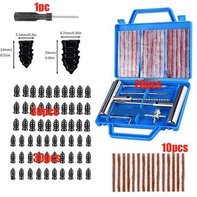 99xTYRE PUNCTURE REPAIR TOOL KIT MOTORCYCLE CAR VAN EMERGENCY TUBELESS TIRE PLUG