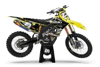 Suzuki Motocross MX Graphics Decal Sticker Kit Core | RM RMZ DRZ All Models