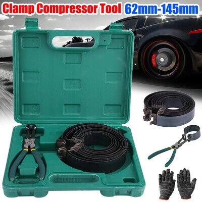 14PCS Motorcycle Motobrike Piston Ring Clamp Compressor Tool Repair Kit 62-145mm