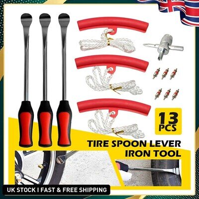 Motorcycle Tyre Lever Spoon Repair Set Tyre Tools With Rim Protectors Universal