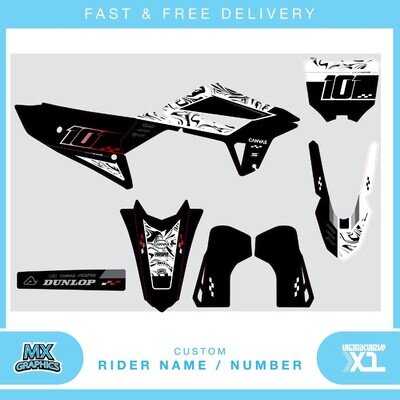 Custom MX Graphics Kit: HONDA CR CRF Motocross Graphics Decals 125-500