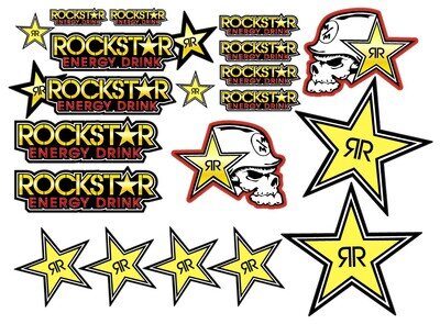 FE MOTO CROSS ENERGY DECAL Aufkleber DRINK STICKER KIT 21pc ROCKSTAR MXGP