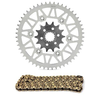 For KTM SX Motocross XC-F SXS SMR 520 X-Ring 14T 51 T Chain Sprocket Kit Silver