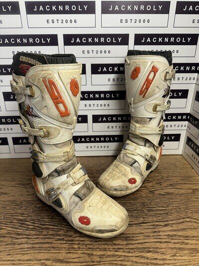 Sidi Crossfire Off-Road MX Motocross Boots White UK 10.5 - US 11.5 - EU 46