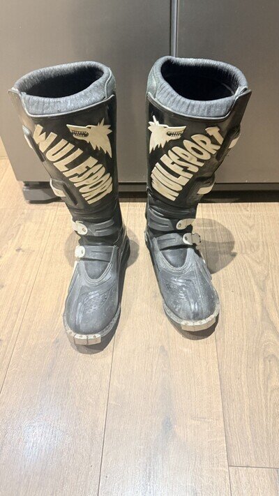 Wulfs Motocross Enduro Boots UK 8 EU 42 MX Off Road Motorcycle Boots