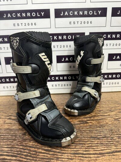 WULFSPORT Motocross MX Motor Cross Boots Kids Youth UK 9 - EU 27