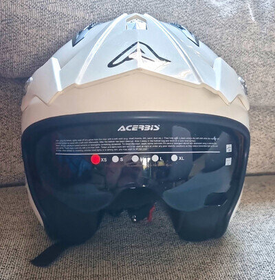Acerbis Open Face Motorcycle Helmet Jet Aria X-Small Red Trials Dual Sport