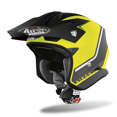 Airoh TRR S Keen Yellow Trials Helmet XL Made with Kevlar Open Face Bike Lid