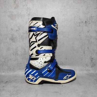 Alpinestars Tech 10 Off Road Motorcycle Boots Blue Mens UK 9.5 EU 45.5