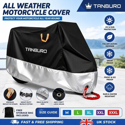 Heavy Duty Motorbike Motorcycle Cover Outdoor Rain Dust UV Protector Waterproof