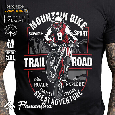 Mountain Mens Tshirt Bikes T-Shirt Motocross Sport Offroad Biker Tee P431