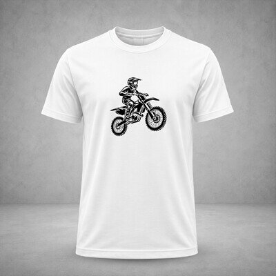 Men's Motocross Dirt Bike Rider Graphic T-Shirt Motorcycle Racing Tee