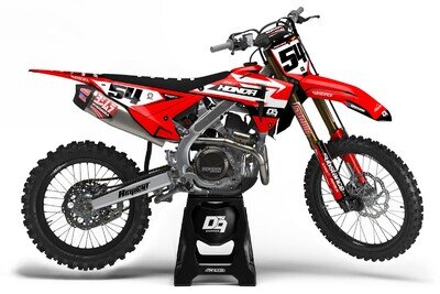 Honda Motocross MX Graphics Decal Sticker Kit Lunar | CRF CR XR All Models