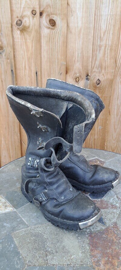 Vintage Alpine Stars Trials Bike / Motocross Boots UK10 Like Mad Max