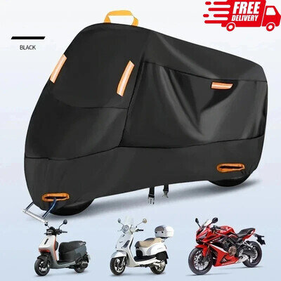 Heavy Duty Waterproof Motorbike Motorcycle Cover Outdoor Rain Dust UV Protector