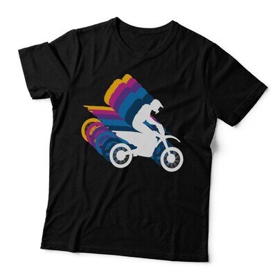 Retro Motocross Rider Offroading Enduro Race Motorcycle T-Shirt