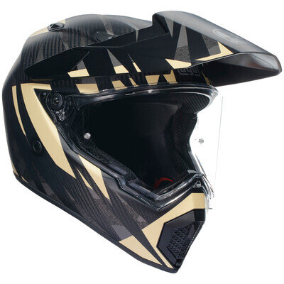 AGV AX9 Steppa Carbon Grey Sand Adventure Motorcycle Helmet ECE 22.06