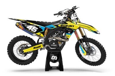 Suzuki Motocross MX Graphics Decal Sticker Kit Crown | RM RMZ DRZ All Models