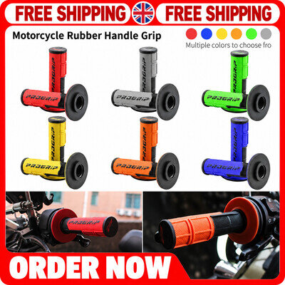 PROGRIP 801 BLACK / GREY HALF WAFFLE SOFT MX MOTOCROSS ENDURO HANDLEBAR GRIPS