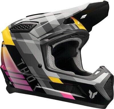 Thor Fleet Camber Off Road MX Motocross Enduro Helmet - Black/Magenta