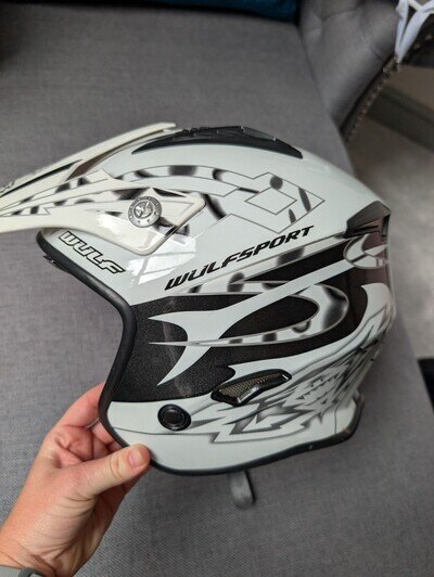 Wulfsport Motocross Enduro Off Road Motorcycle Helmet Whit