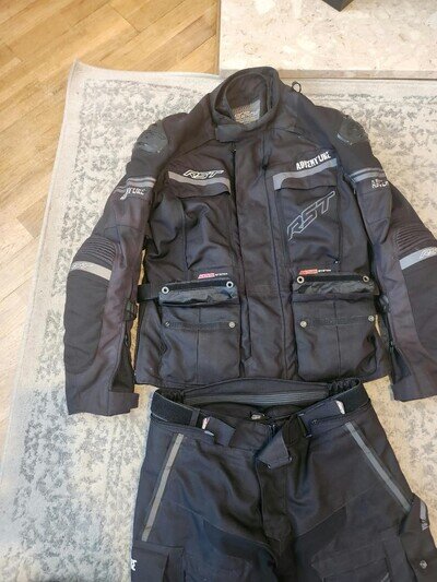 RST Adventure Motorcycle Jacket Trousers & Inners. 42 Chest 32 Waist. VGC. Black