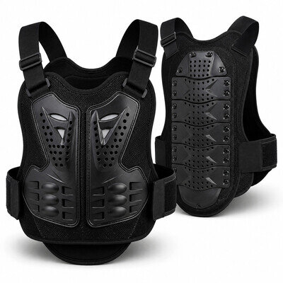 Body Armour Safety Chest Back Protection Vest Jacket Protector Cycle Motorcycle