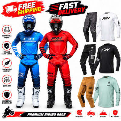2025 FH MX Gear Set Enduro Motocross Jersey & Pants Combo Motorcycle Kit UK