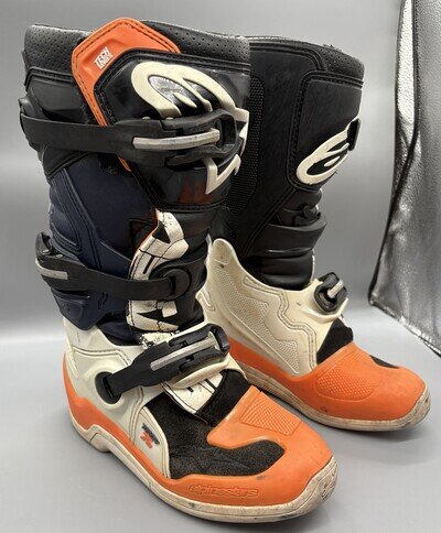 Alpinestars Tech 7s Motocross Boots KTM Orange/White/Black UK Size 4