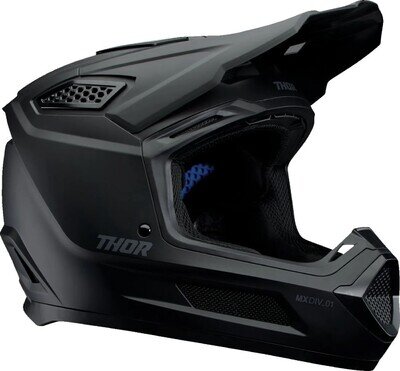Thor Fleet Blackout Off Road MX Motocross Enduro Helmet - Matt Black
