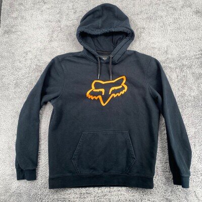 Fox Racing Hoodie Large Black Motocross Racing Streetwear Graphic Pullover