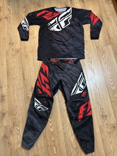 **VGC** FLY RACING Adult Motocross MX Motor Cross Kit Pants Jersey - 36” - XL