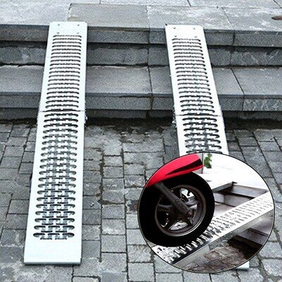 1x Heavy Duty Folding Motorcycle Loading Ramps Motorbike Portable Aluminium Ramp