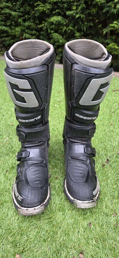 Gearne Sg12 Motorcycle Motocross Boots Black Size 10 UK EU 45 Used