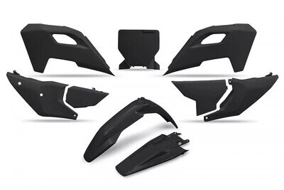 UFO Plast Black Plastic Kit Husqvarna TC125 TC250 FC250 FC350 FC450 2023-2024