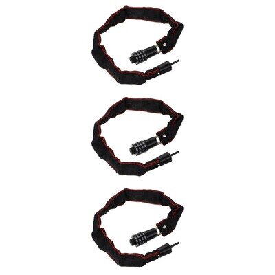 Heavy Duty Black Aluminum Bike Chain Lock with Code Safety Security Lock