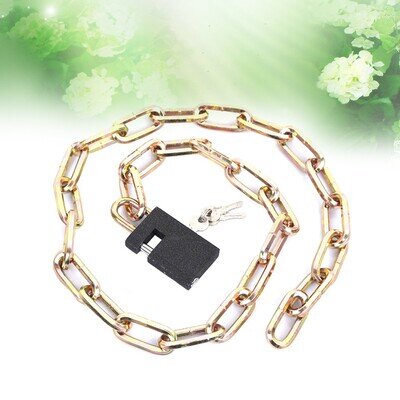 High Security Bike Lock Combination Chain Lock Hardened Steel Golden
