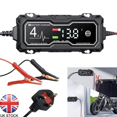 Intelligent 12V Motorcycle Motorbike Car Battery Charger Automatic Smart Trickle