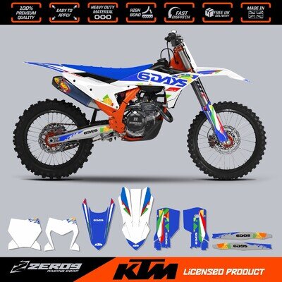 KTM MX Graphics Kit Motocross Graphics Decals SXF EXCF 125-500 6 DAYS ITALIA