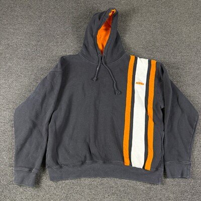 KTM Hoodie Mens Medium Hard Equipment Black Orange Racing Stripe Motocross EUC